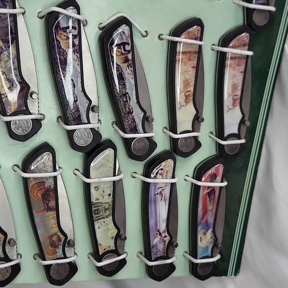 Frost Cutlery American Wildlife series 15 knives attached to board rare vintage - Picture 4 of 10